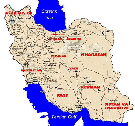 Main map of Iran